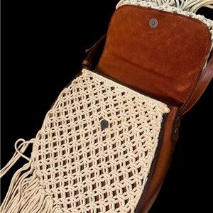 Patricia Nash Brown and Cream Woven Bag